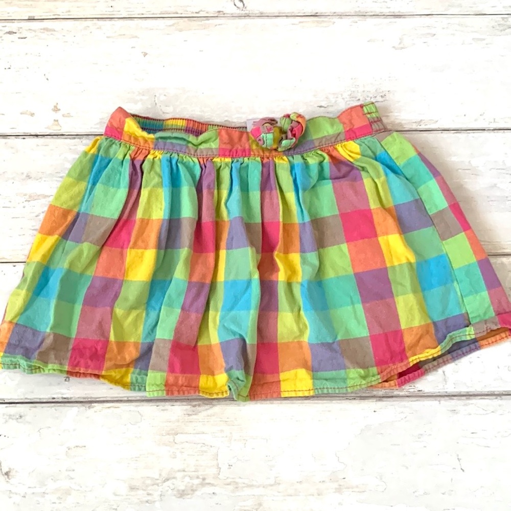 Girls 5T Plaid Skort Skirt Shorts Kids Pink Green Blue Summer Clothes Carters